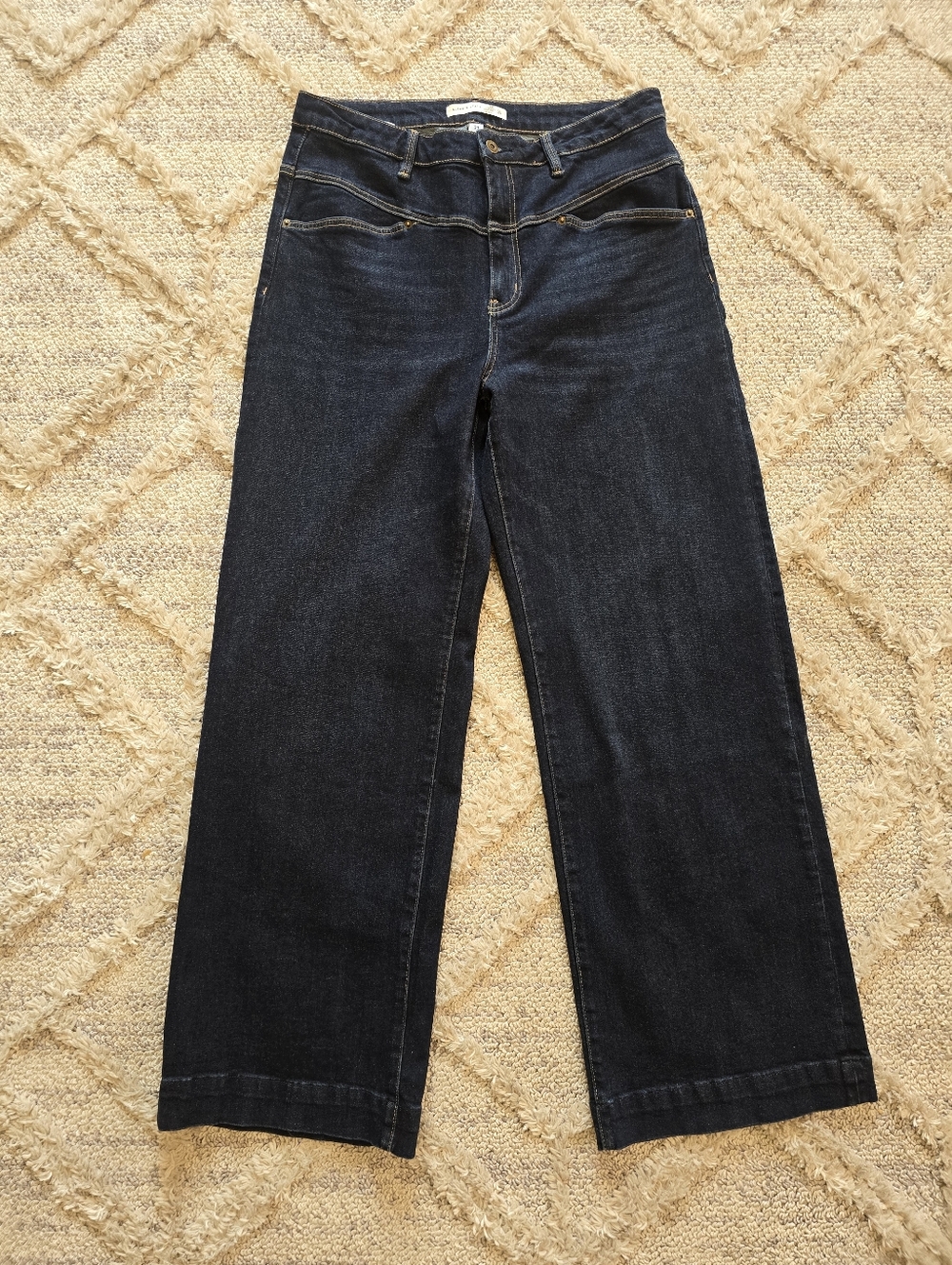Altar'd State Wide Leg Jeans Womens 31 Dark Blue High Rise Baggy Retro Y2K